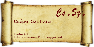 Csépe Szilvia névjegykártya