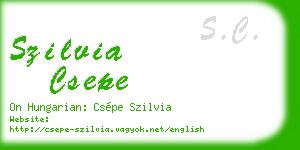 szilvia csepe business card